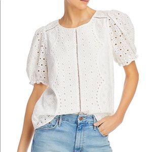 Parker "Holland" Eyelet Embroidered Blouse